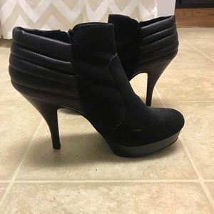 Black high heel boots